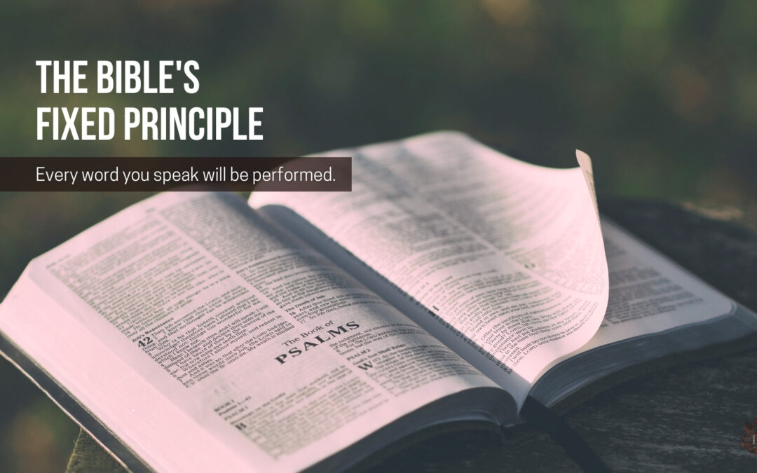 The Bible’s Fixed Principle